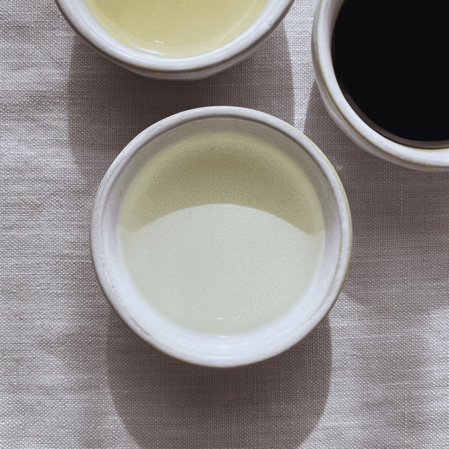 Japanese cooking sake in small bowls