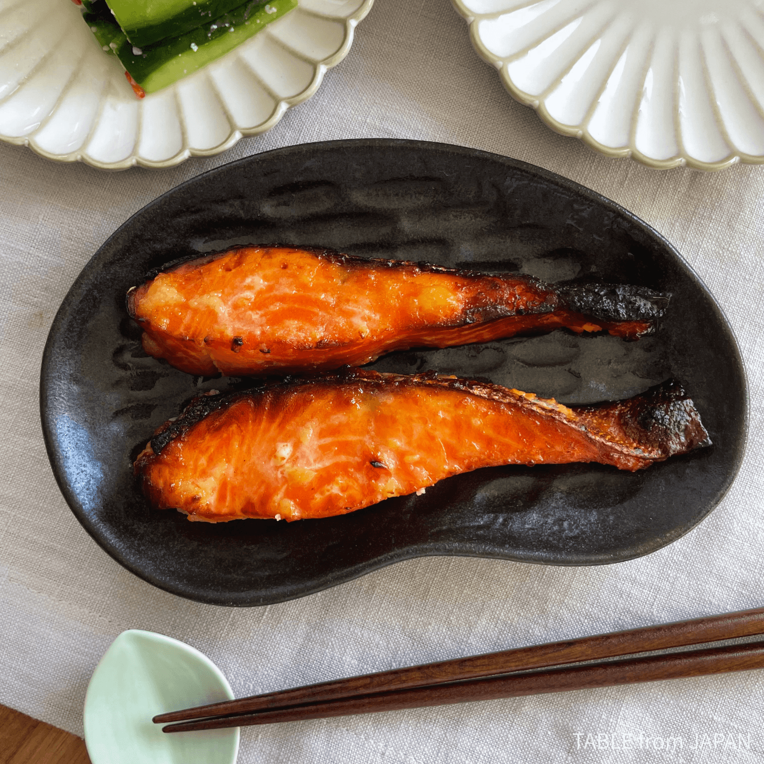 Shio koji salmon baked until golden