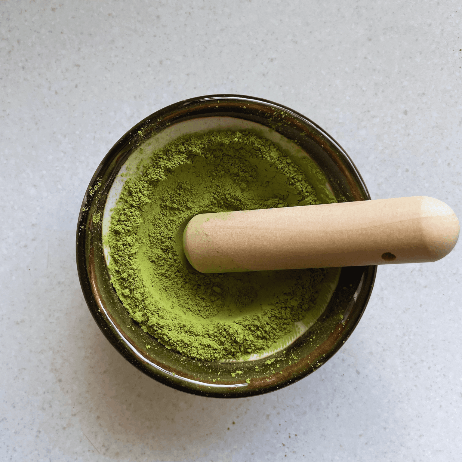Step 5 for making matcha salt