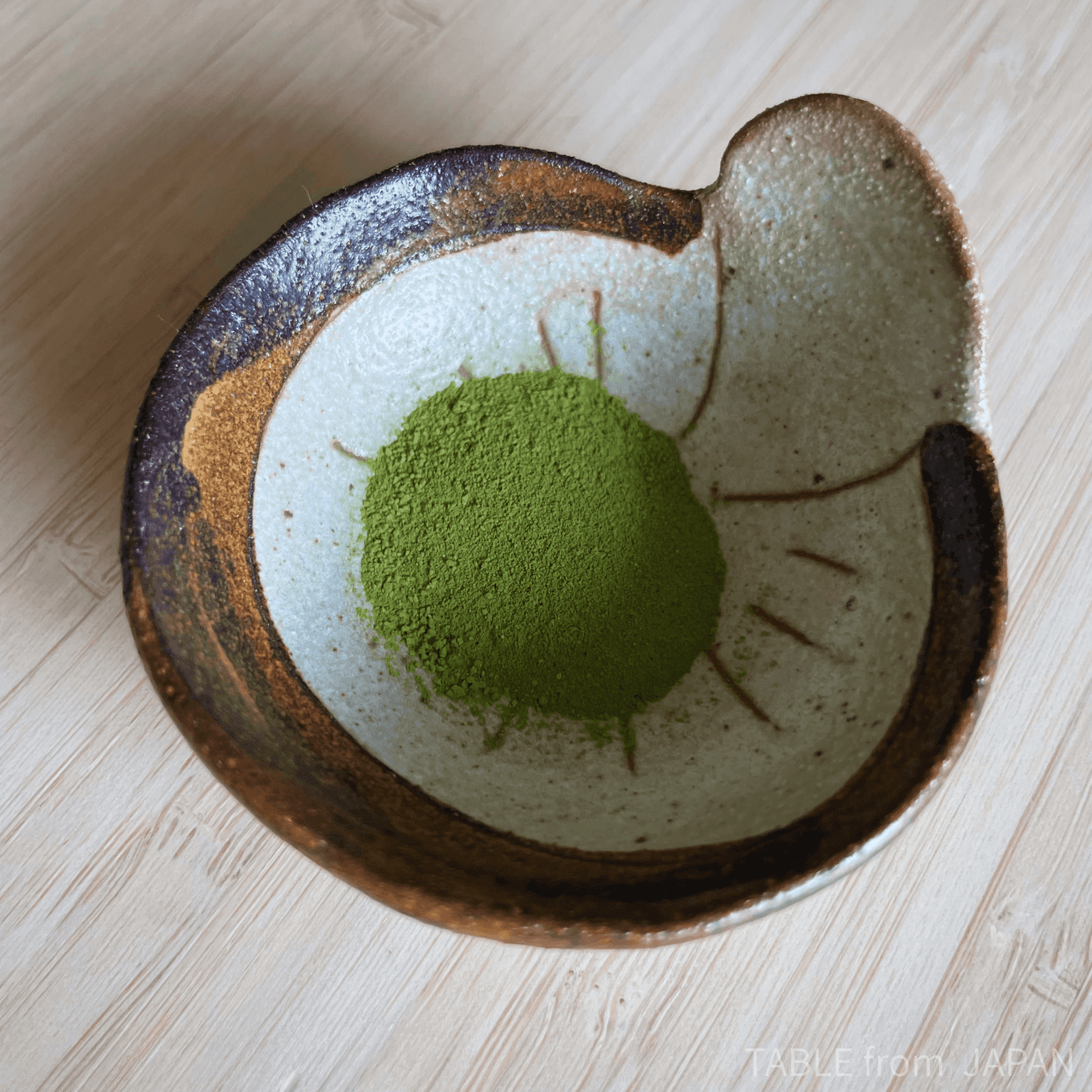 Matcha salt in a small bowl