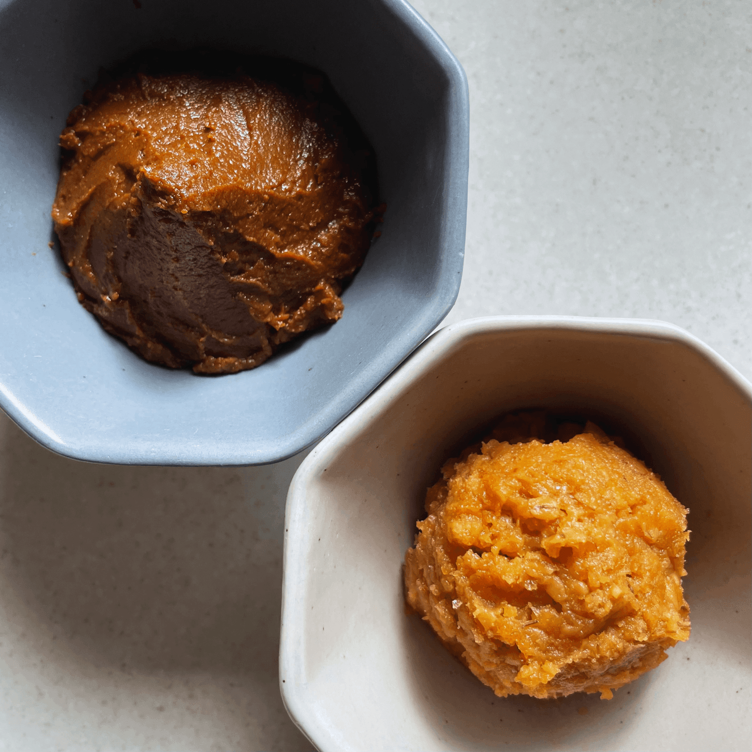 Miso in small bowls