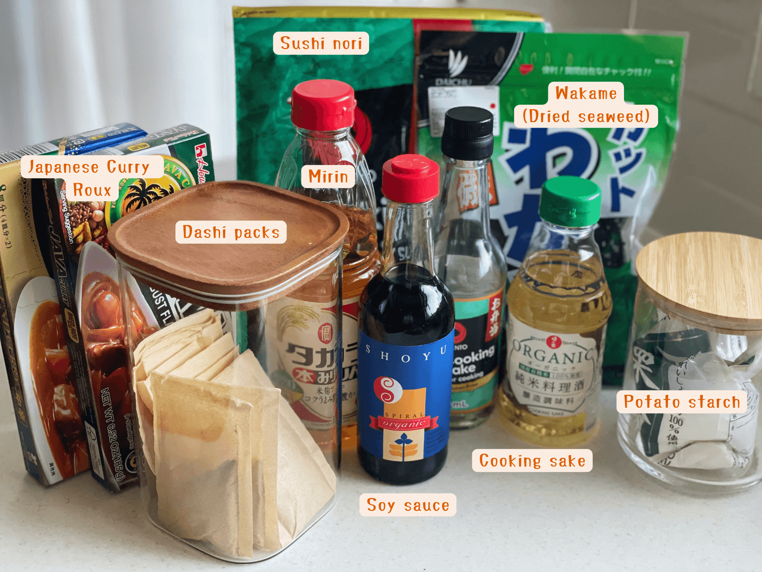 Japanese pantry ingredients