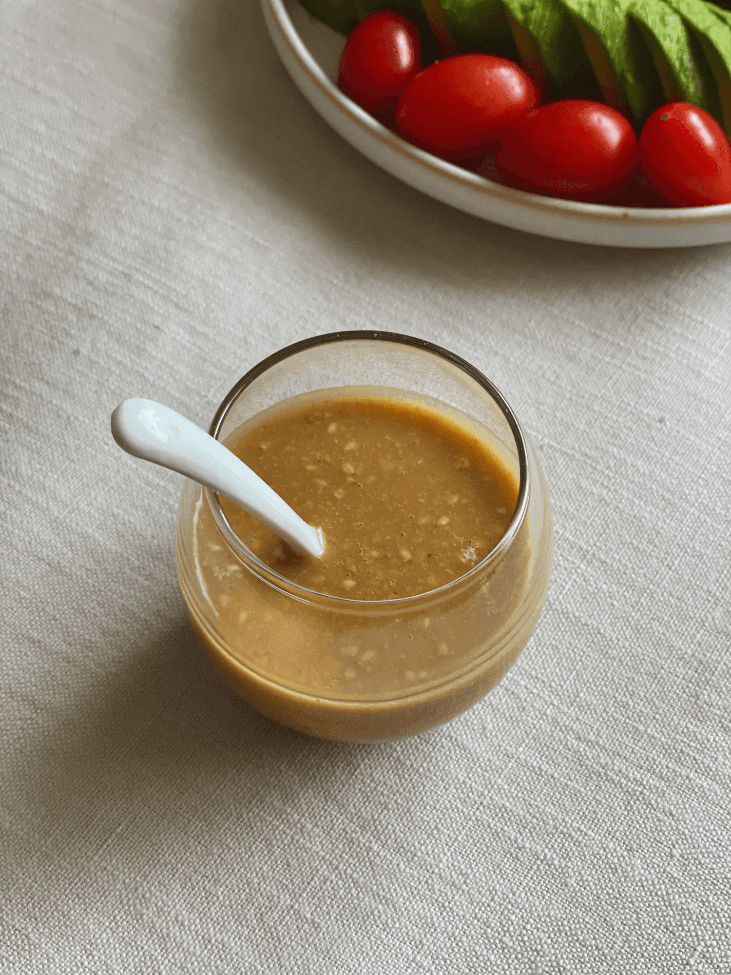 Japanese sesame dressing in a bowl