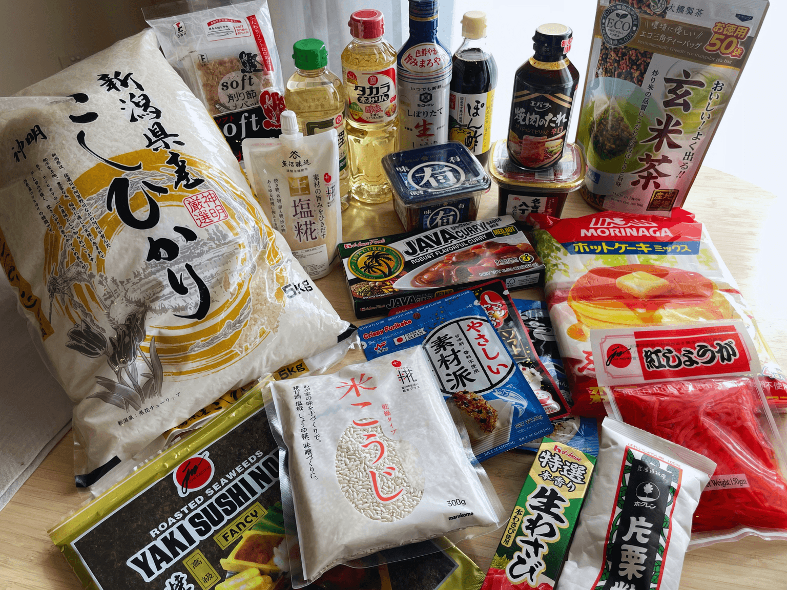 Japanese groceries bought from a Japanese grocery store in Australia