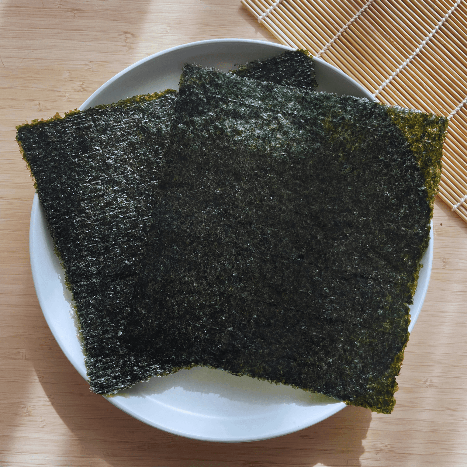 A sheet of yakinori roasted seaweed for onigiri and sushi rolls